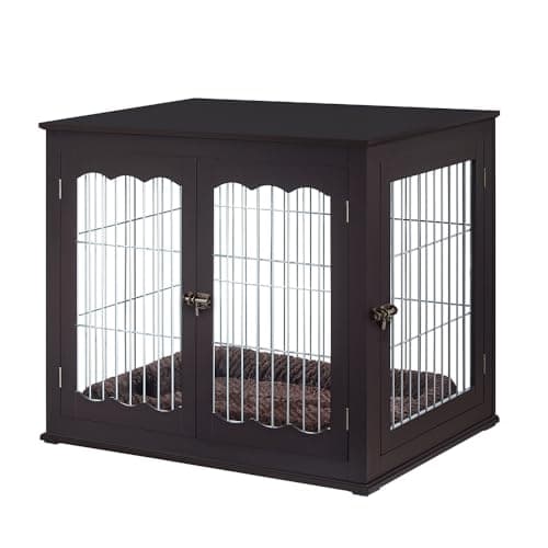 unipaws Wooden Dog Crate End Table