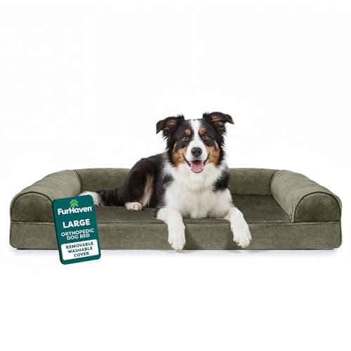 Furhaven Orthopedic Sofa Bed with Bolsters